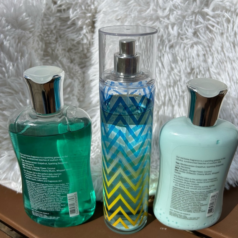 Bath & Body Works Capri Seaside Citrus Full Size Three Item Set NEW Discontinued - Picture 8 of 15